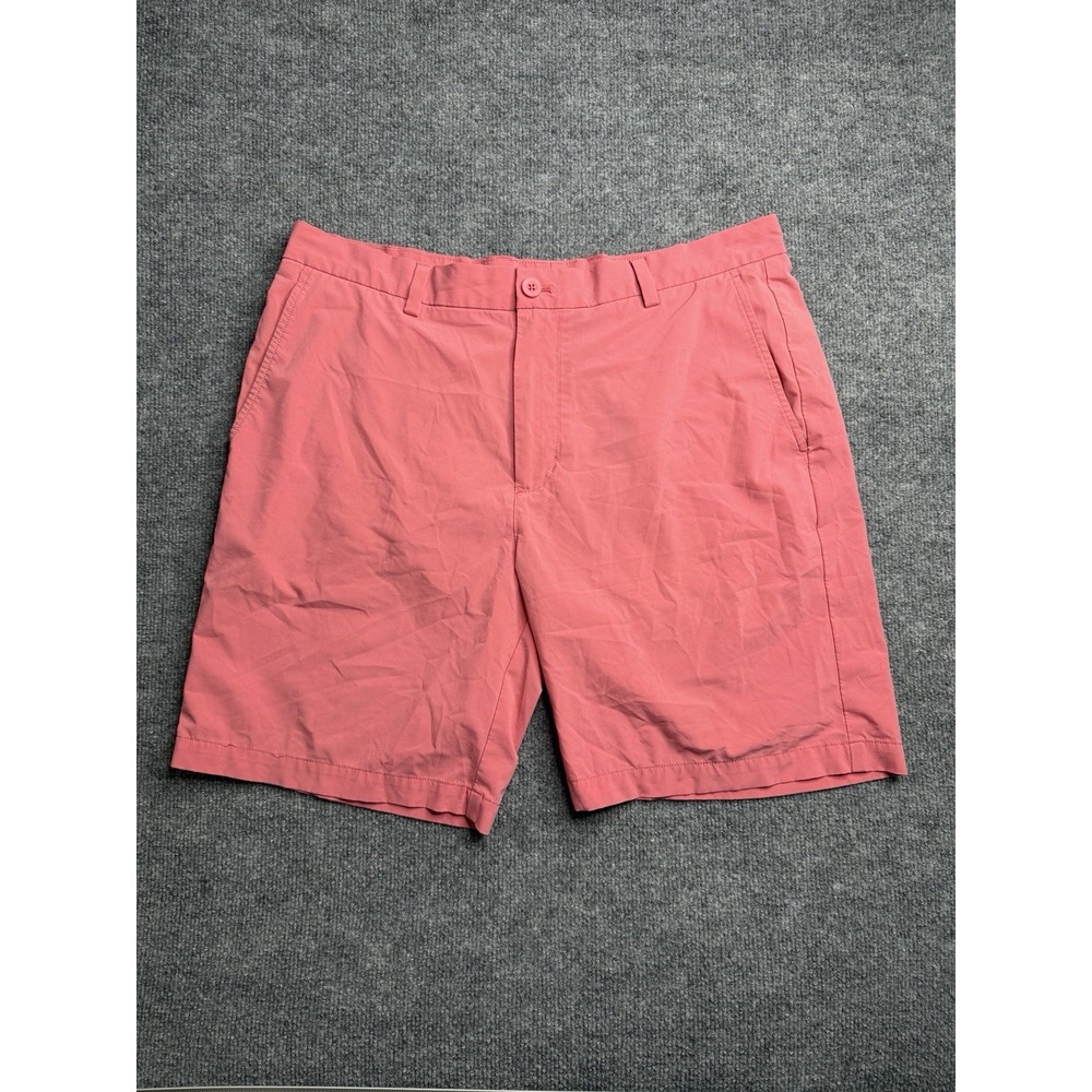 Vineyard Vines Performance Shorts Men's 36 Chino‎ Pink Salmon Stretch Preppy
